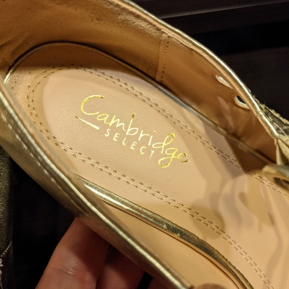 Gold Mary Jane's by Cambridge Select - Picture 3 of 7